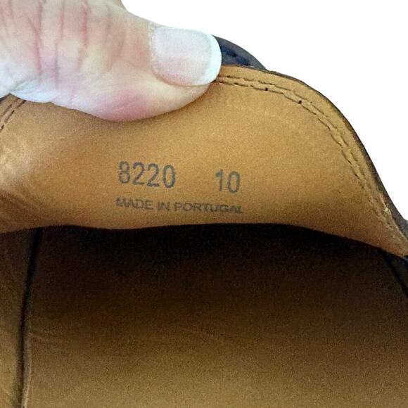 Austen Heller Brown Leather Driving Loafers Men’s 10 Portugal Oldmoney Preppy